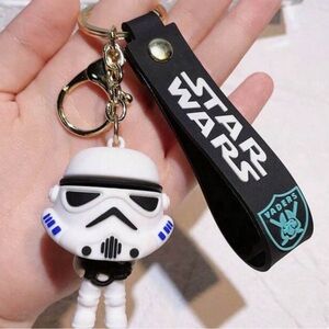 Star Wars Stormtrooper Keychain with Black and White Accents